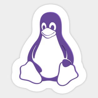 Tux 2D Turquoise Sticker